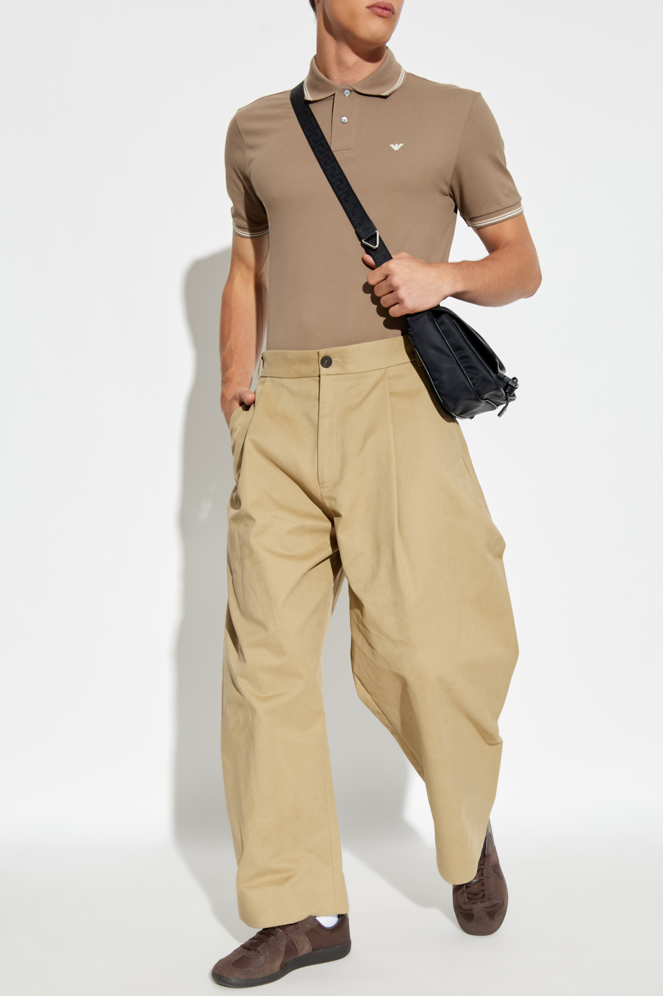 Emporio Armani Polo with embroidered logo | Men's Clothing